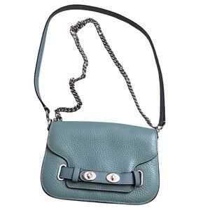 Coach Teal Leather Crossbody Bag